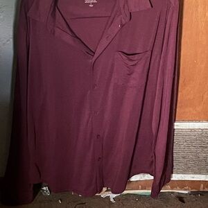 Elegant Maroon Long Sleeve Shirt for Men